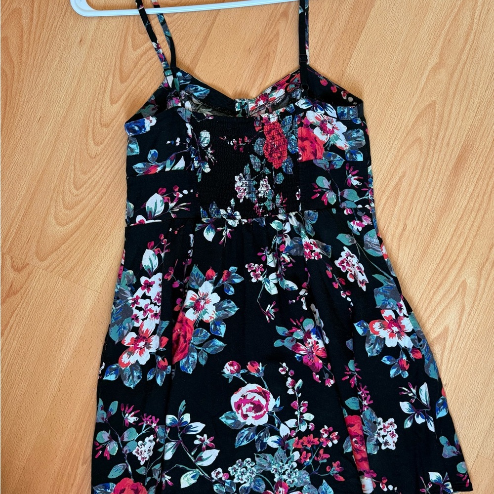 Express Black Floral Mini Dress
